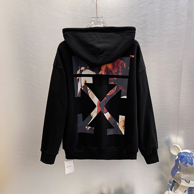 off white oil painting horse arrow hoodie